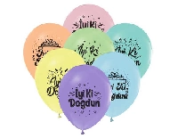 BALON İYİKİ DOĞDUN MAKARON RENGARENK P100-50